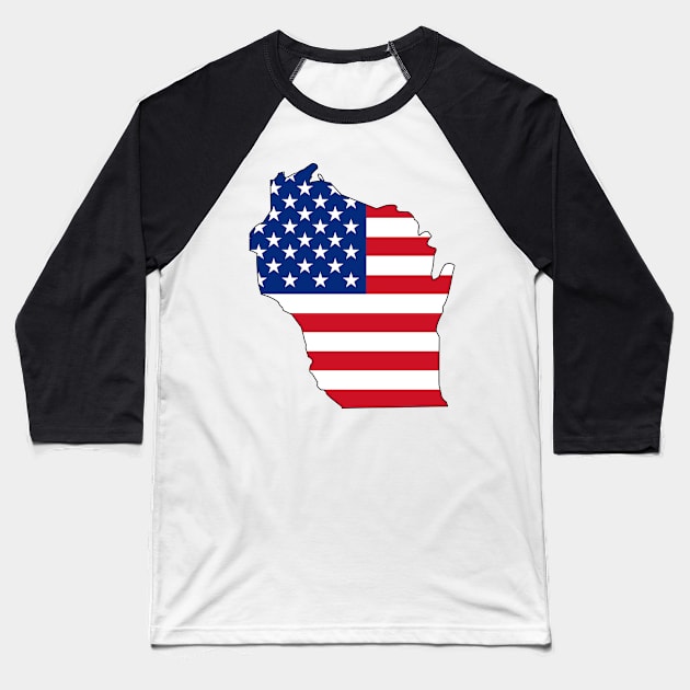 Wisconsin, USA Baseball T-Shirt by somekindofguru